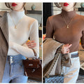 Turtleneck Sweater Long Sleeve Casual Slim Pullover