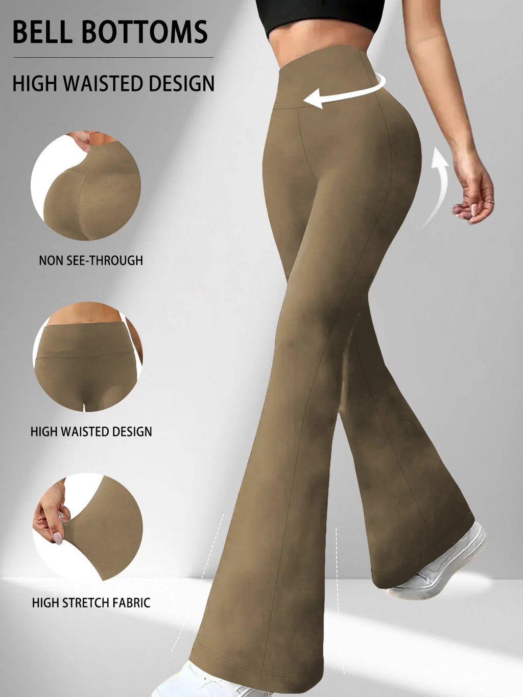 Women's Super Soft Flare Pants Bell Bottoms