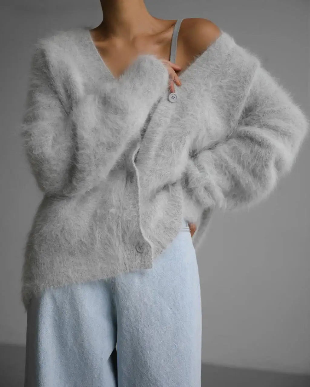 Hirsionsan Long Sleeve Sweater Knitted Outwear