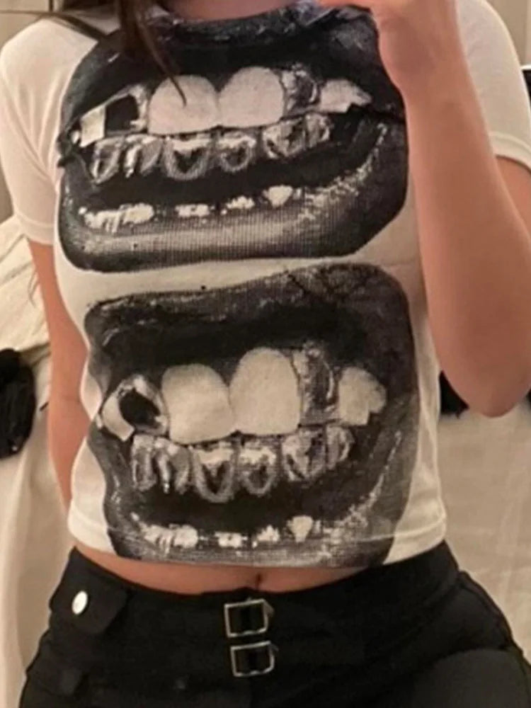 Gothic Street T-shirt Women's Summer