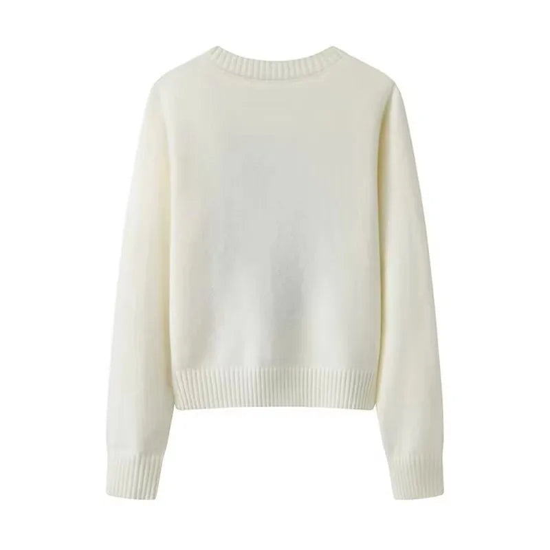 Crochet Bear Knit Sweater Pullover