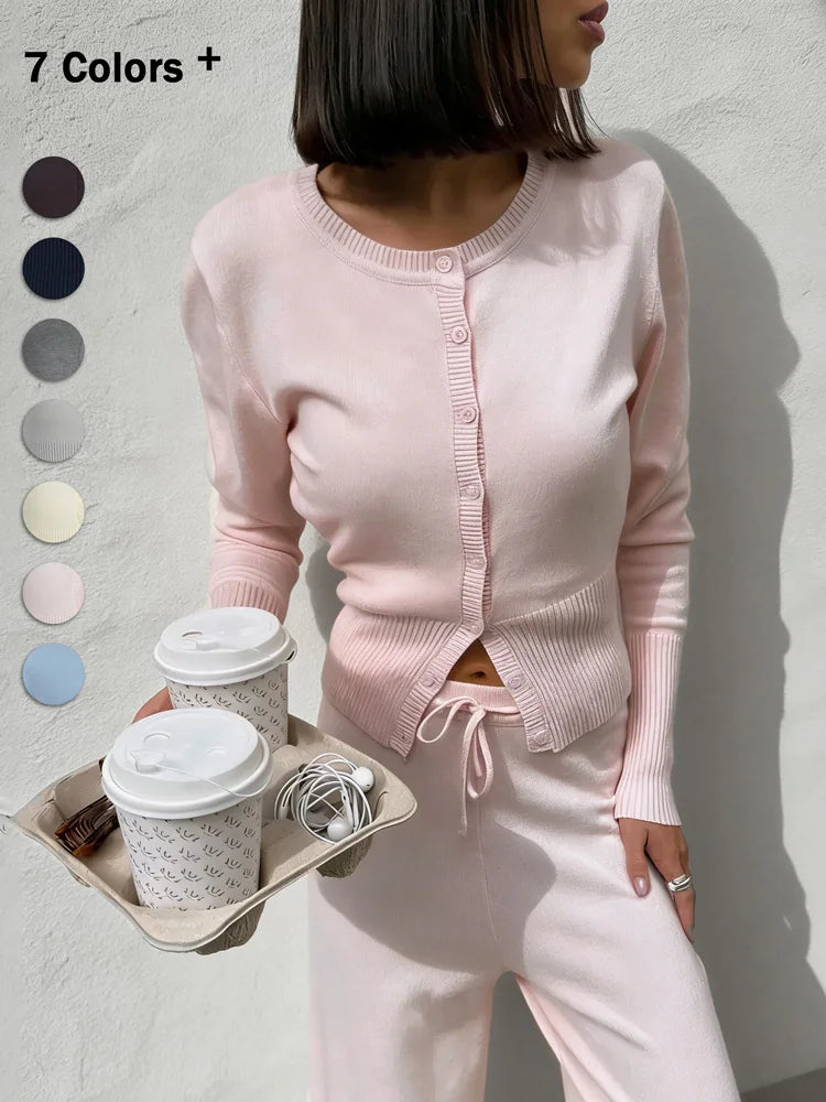 Tossy lässige Strickjacke für Damen, langärmlig, gerippt, Patchwork, schmal, elegant, locker, kurze Oberteile, Damenstrickjacke