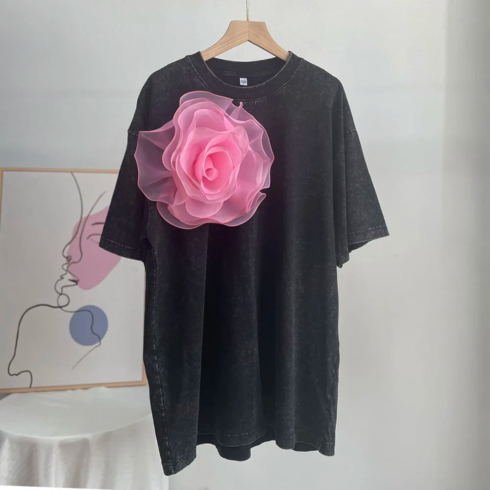 Hirsionsan Acid Washed Vintage T Shirt