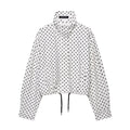 Polka Dot Print Autumn Turtleneck Zipper Coats