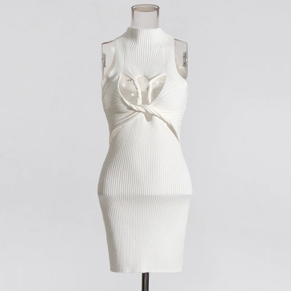 VGH Slimming Hollow Out Short Dress for Women