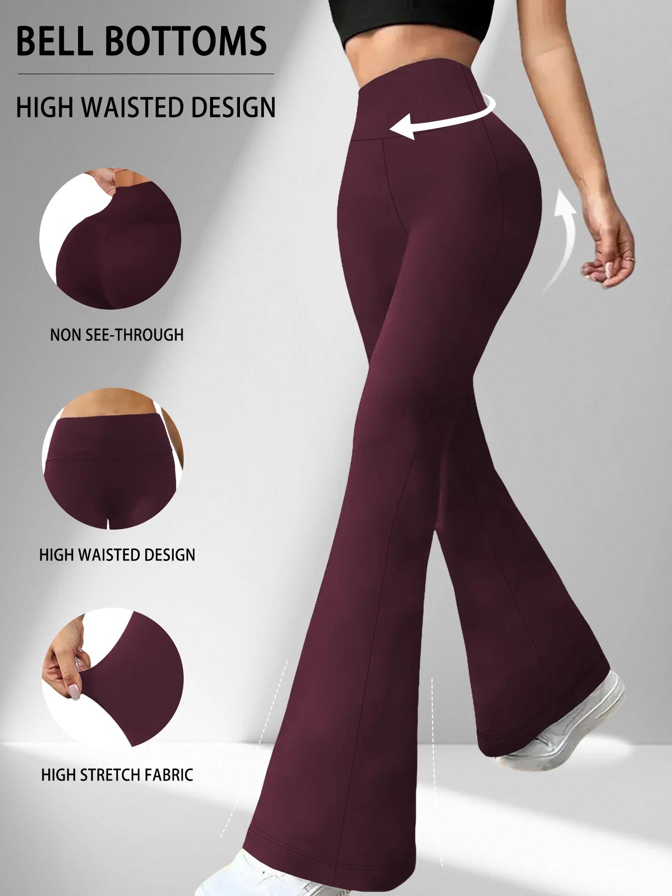 Women's Super Soft Flare Pants Bell Bottoms