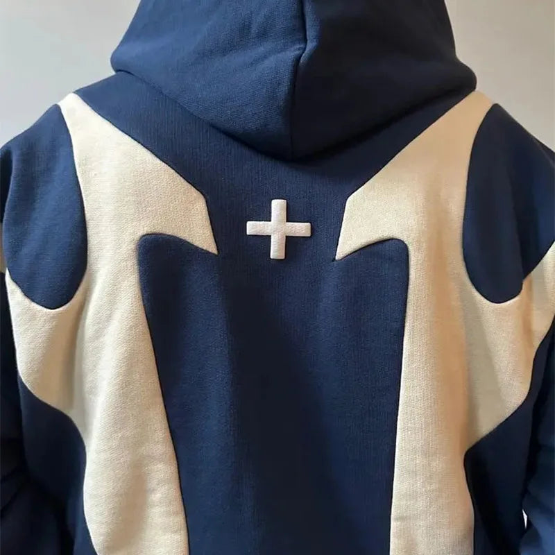 Devil Pattern Zipper Hoodie Jacket