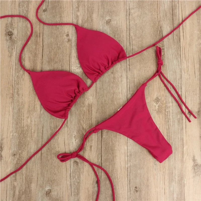 Women Triangle Bikini Set