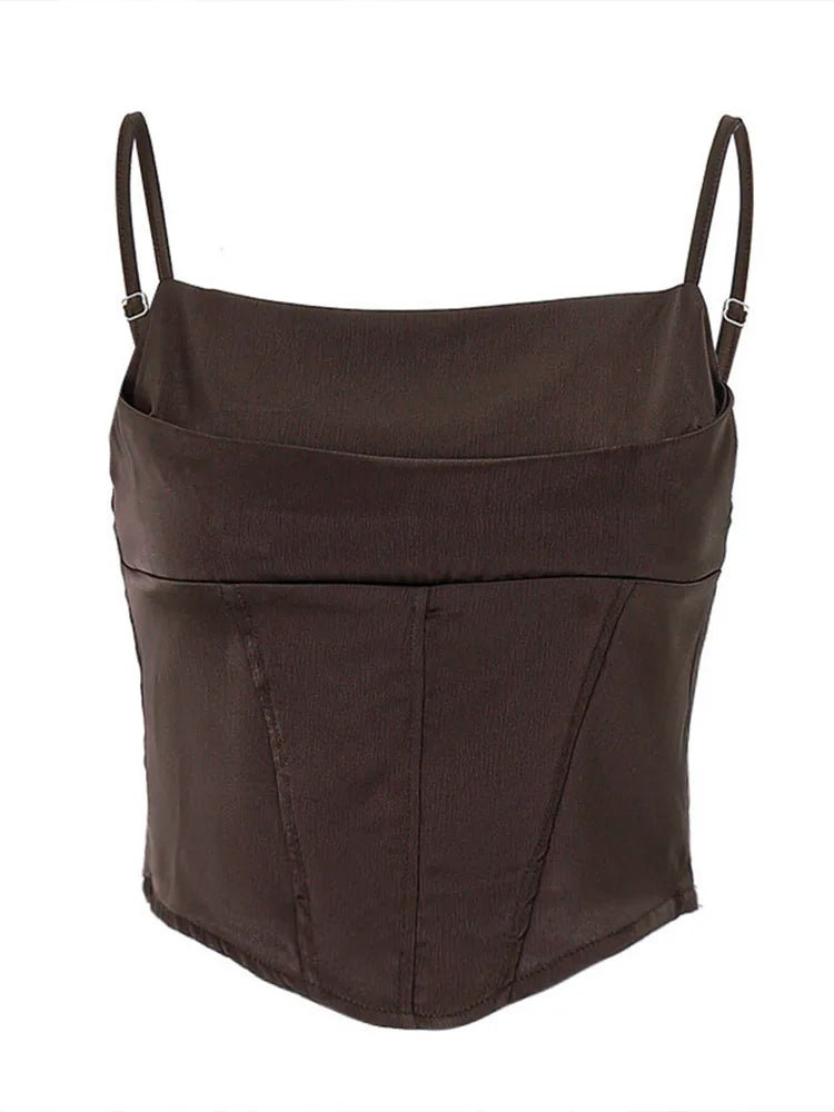 Spaghetti Strap Tank Top Backless