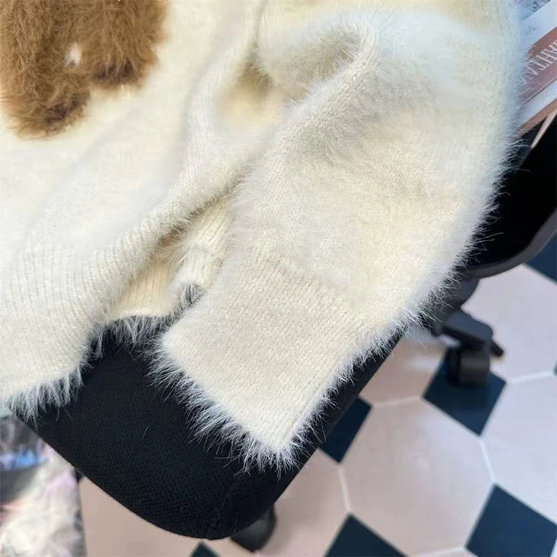 Autumn Faux Mink Velvet Sweaters Women