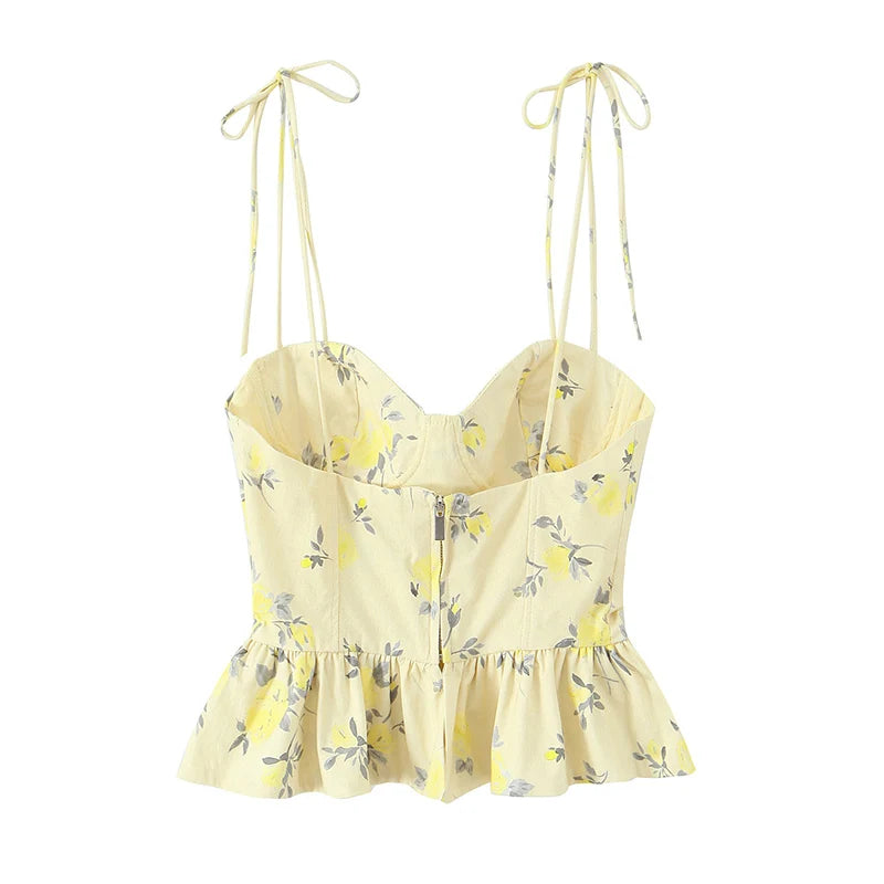 Cami 2026 Summer Floral Printed Tops
