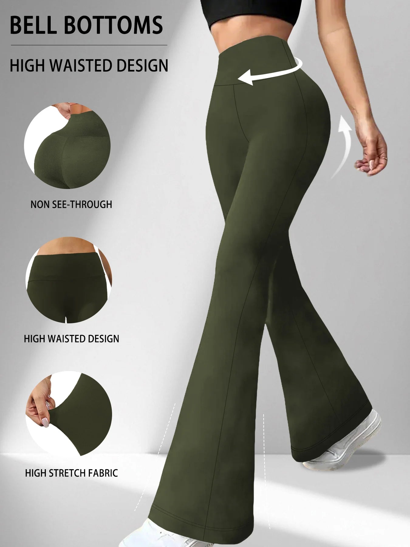 Women's Super Soft Flare Pants Bell Bottoms