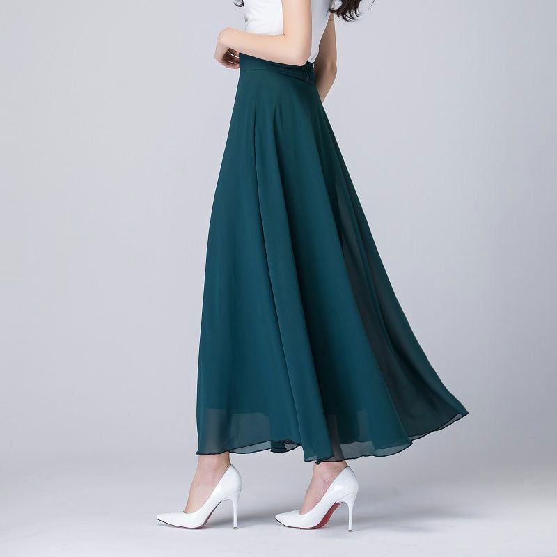 Chic Mid-Length Beach Chiffon Skirt