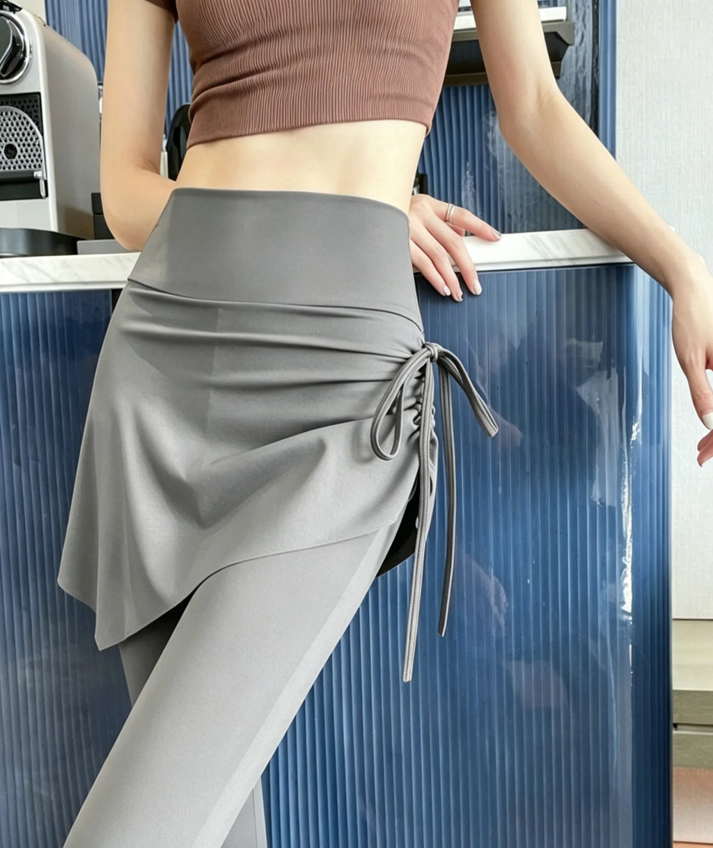 New pleated lace-up ladies yoga pants