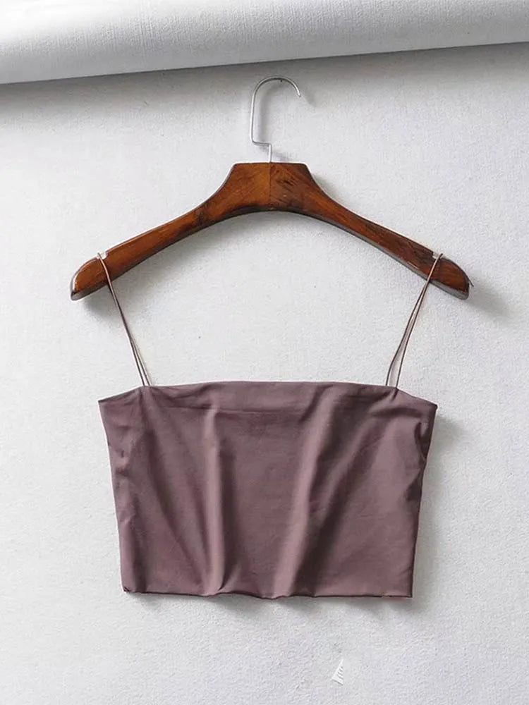 Sommer Damen Crop Top Sexy Baumwolle ärmellos Kurzes Tank Top Bar