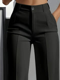 Women's high-waisted suit pants