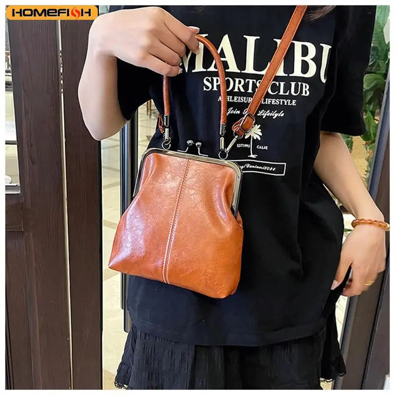 HOMEFISH Vintage Style Leather Handbag