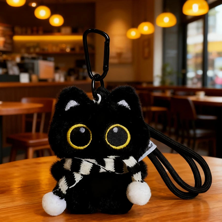 Black Cat Doll Toy Keychain Bag Pendant Charms