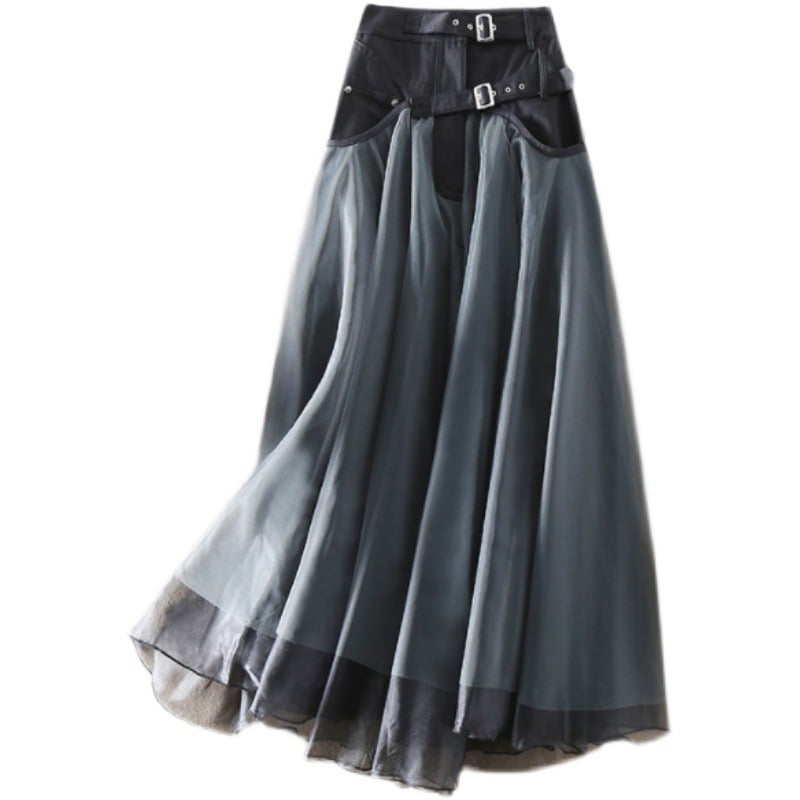 High Waist Elegant Mesh Skirt