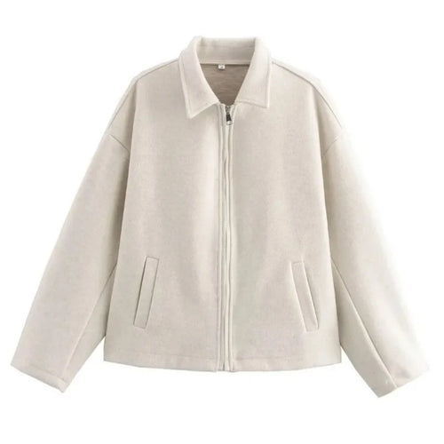 Casual Formal Cotton Zipper Coat Jacket