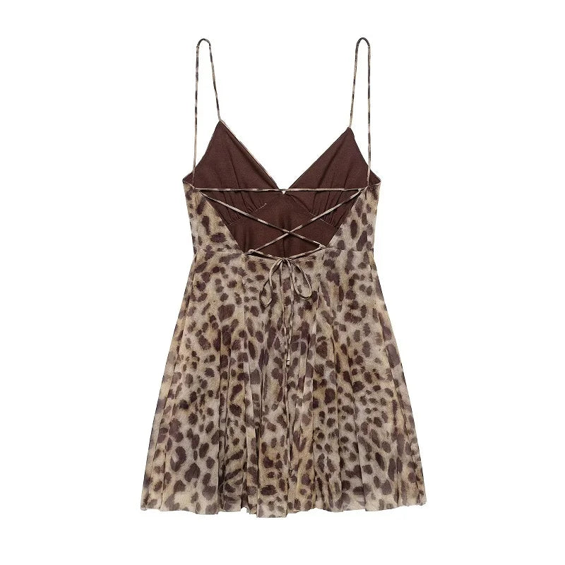 Leopard Print Slip Dress