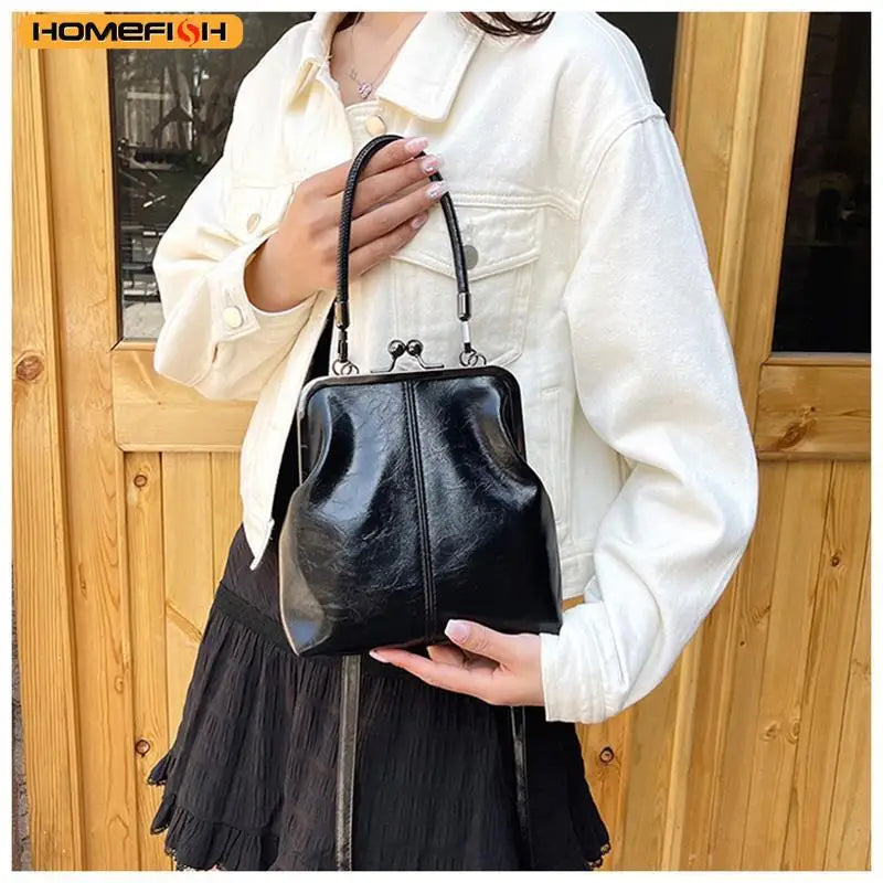 HOMEFISH Vintage Style Leather Handbag