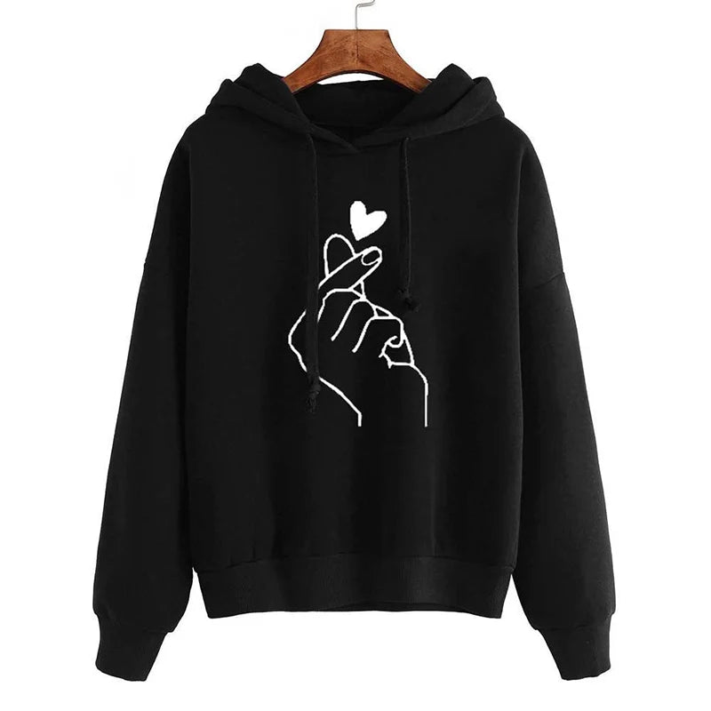 Sweatshirts Top Drawstring Pockets Loose Hoodies