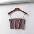 2022 Sommer Damen Crop Top Sexy elastisch Baumwolle Camis ärmellos Kurzes Tank Top Bar