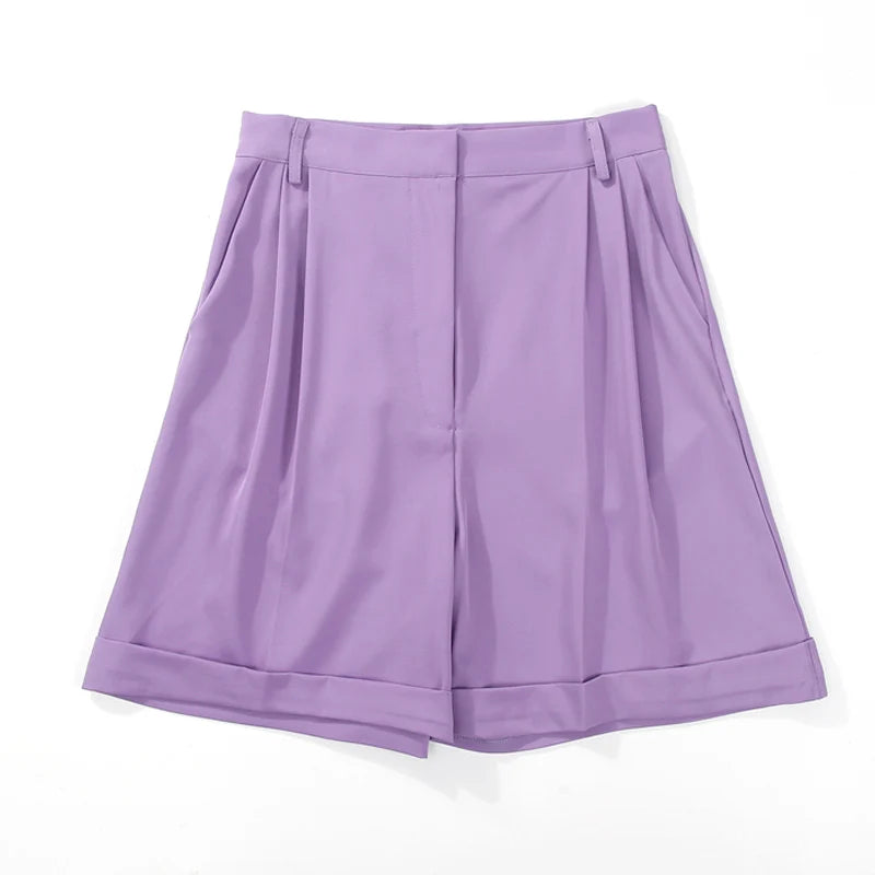 Hirsionsan High Waist Shorts Women Pants