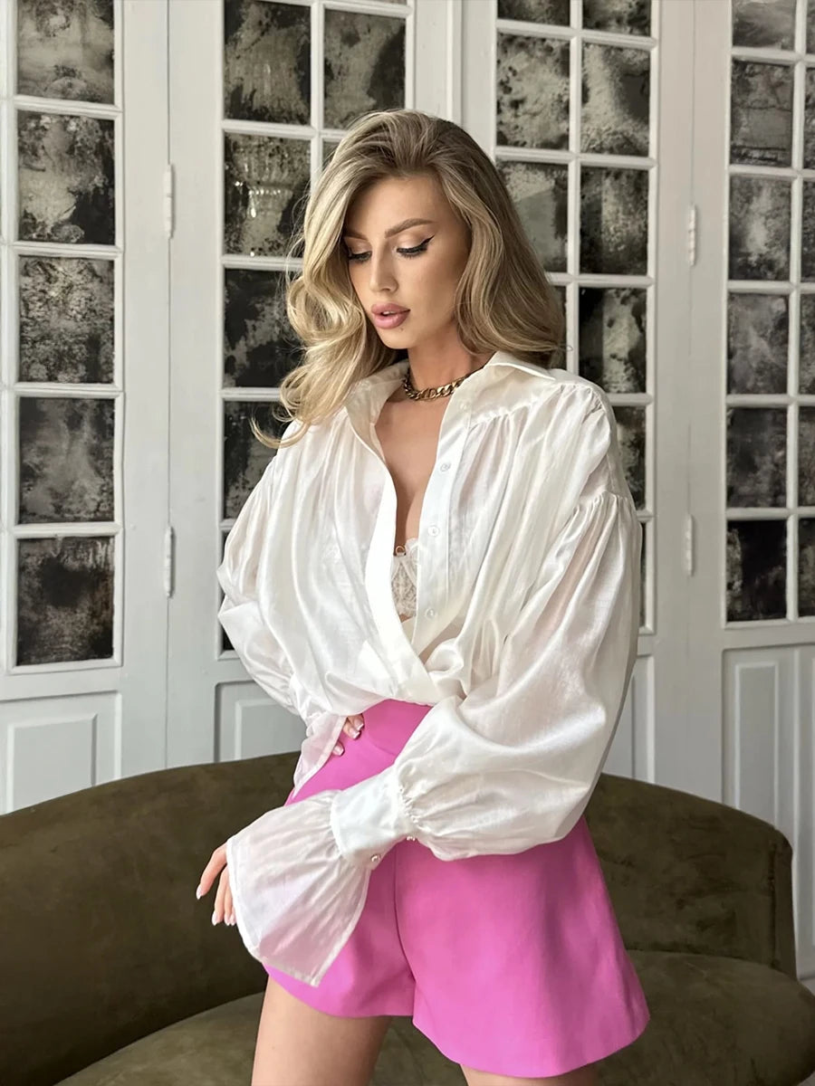 Flare sleeve Top Long Sleeved Shirt