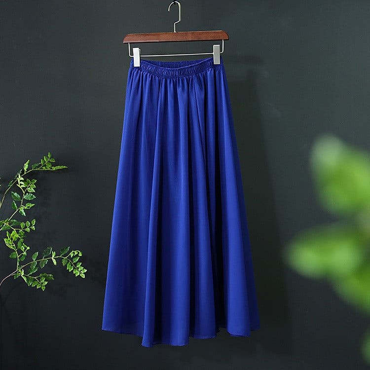 Chic Mid-Length Beach Chiffon Skirt