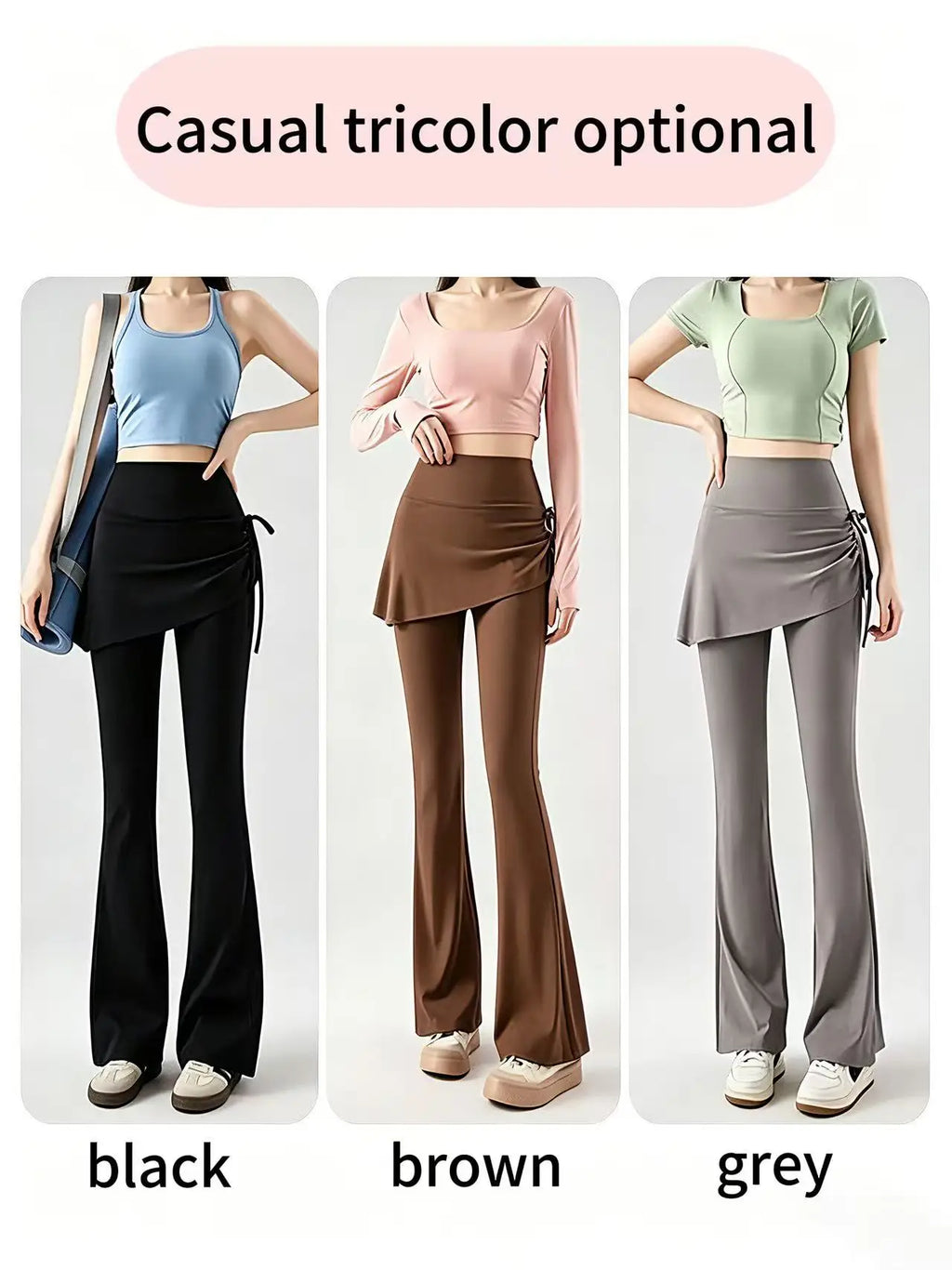 New pleated lace-up ladies yoga pants