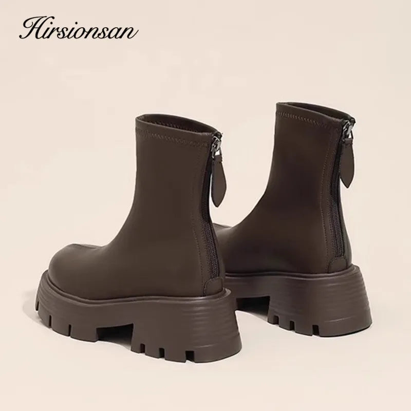 Hirsionsan Women Ankle Retro Shoes