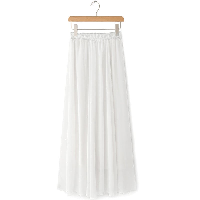 Chic Mid-Length Beach Chiffon Skirt