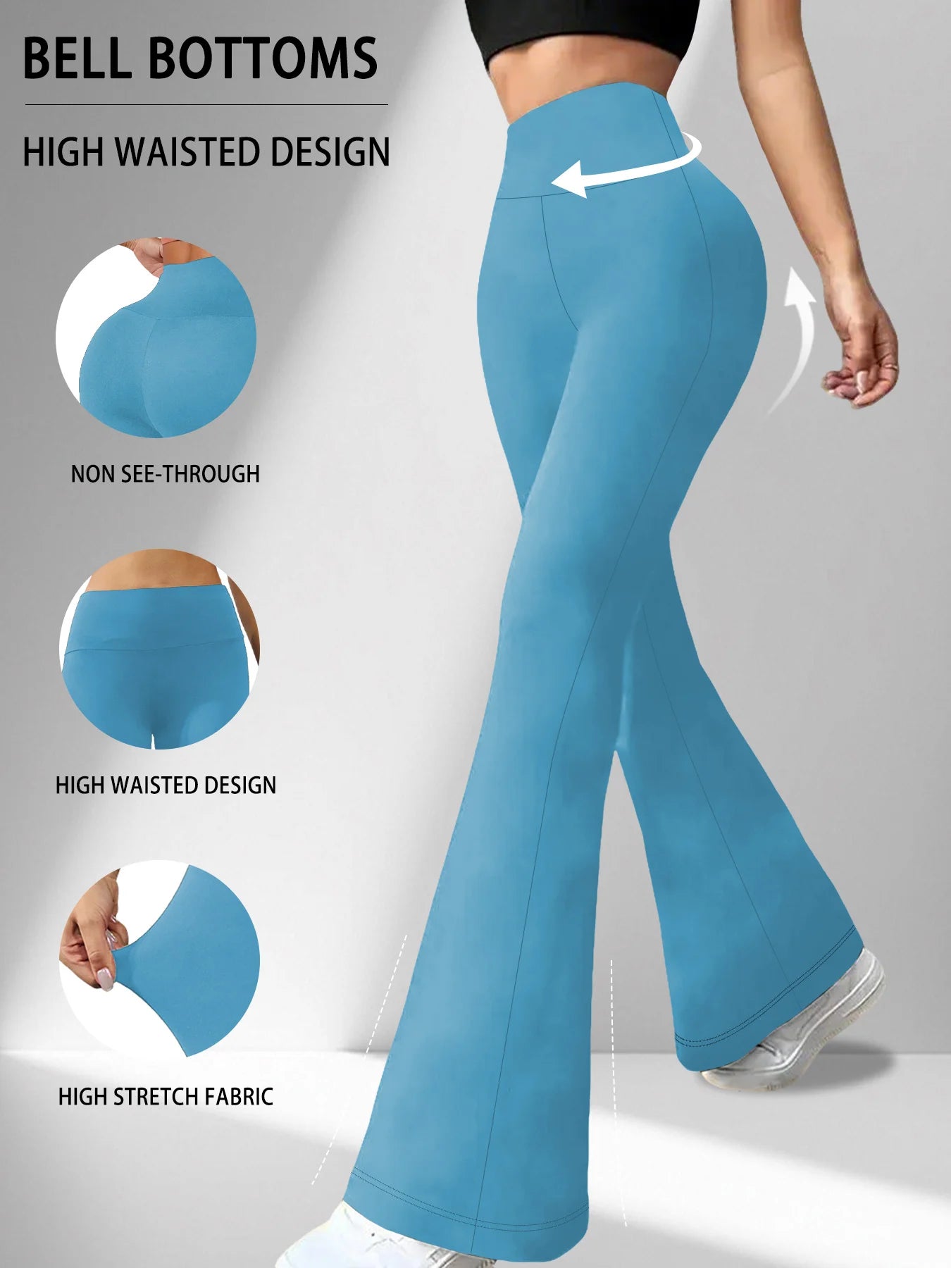 Women's Super Soft Flare Pants Bell Bottoms