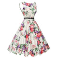 Summer Floral Robe Retro Swing Casual Vintage Dress