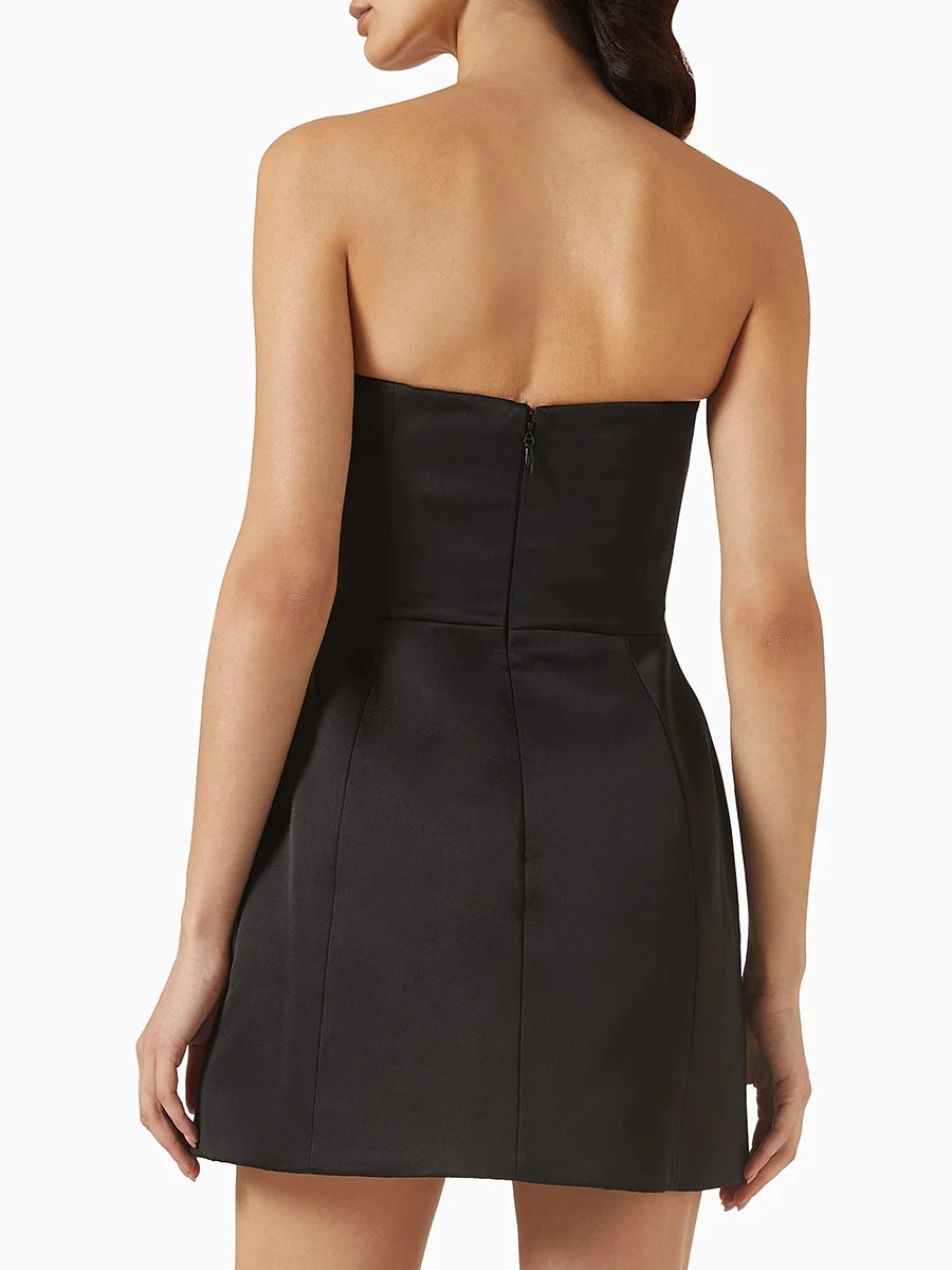 VGH Patchwork Appliques Slim Mini Dress for women