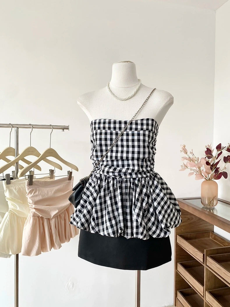 Sleeveless Crop Top Korean Style Chic Summer