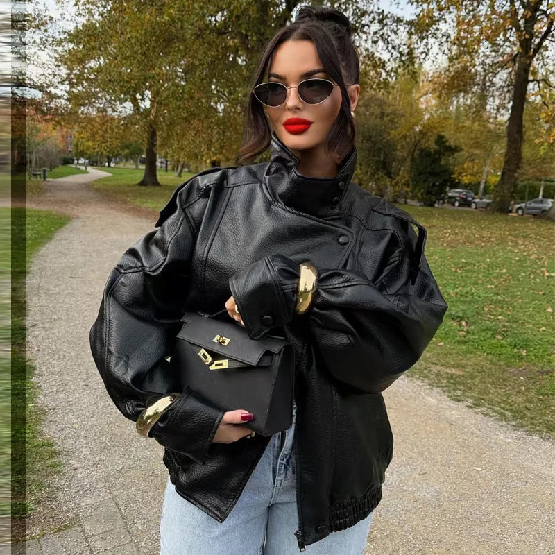 HXAO Women's Jacket Leather Jackets