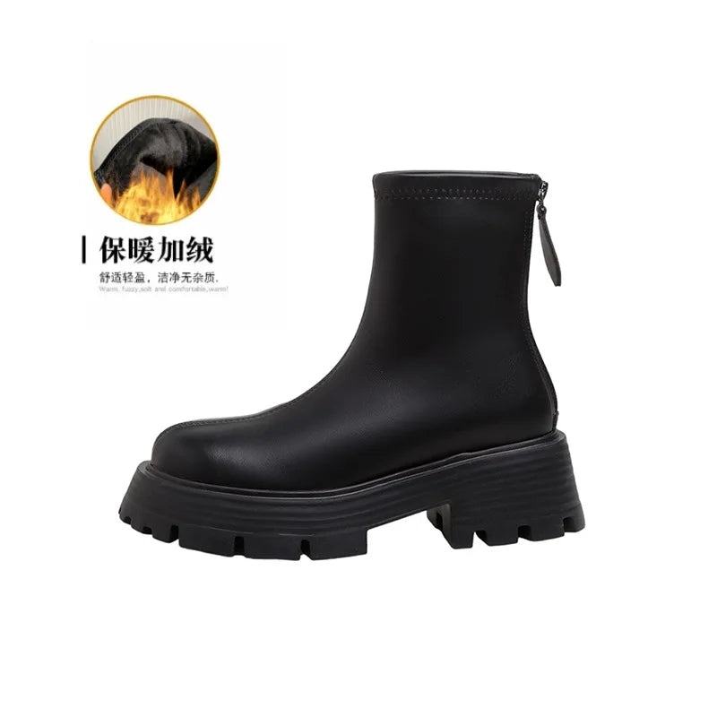 Hirsionsan Women Ankle Retro Shoes