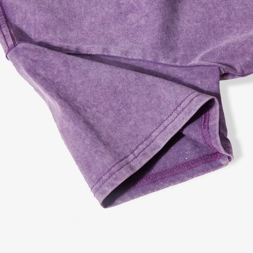Solid Color Slim Washed T-Shirt Women