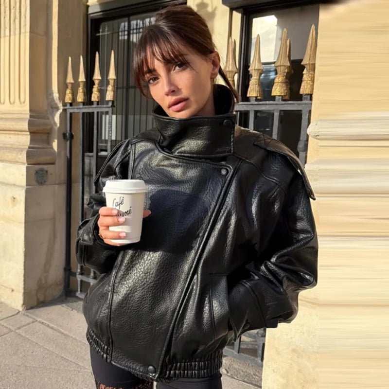 HXAO Women's Jacket Leather Jackets