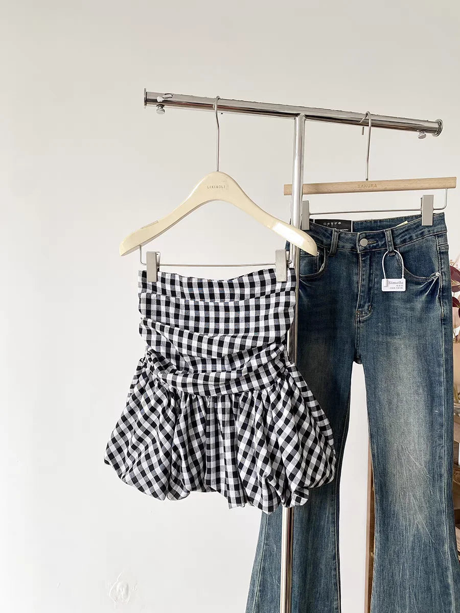 Sleeveless Crop Top Korean Style Chic Summer