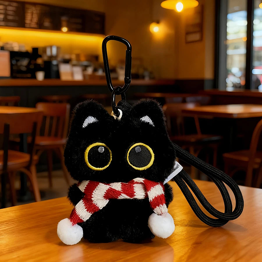 Black Cat Doll Toy Keychain Bag Pendant Charms