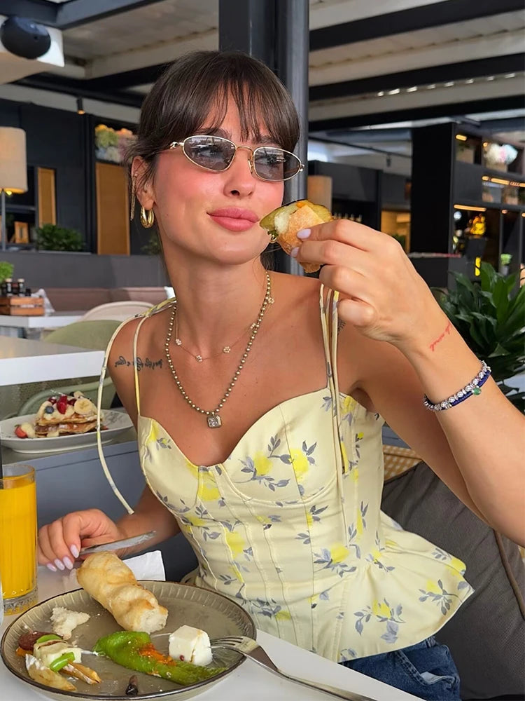 Cami 2026 Summer Floral Printed Tops