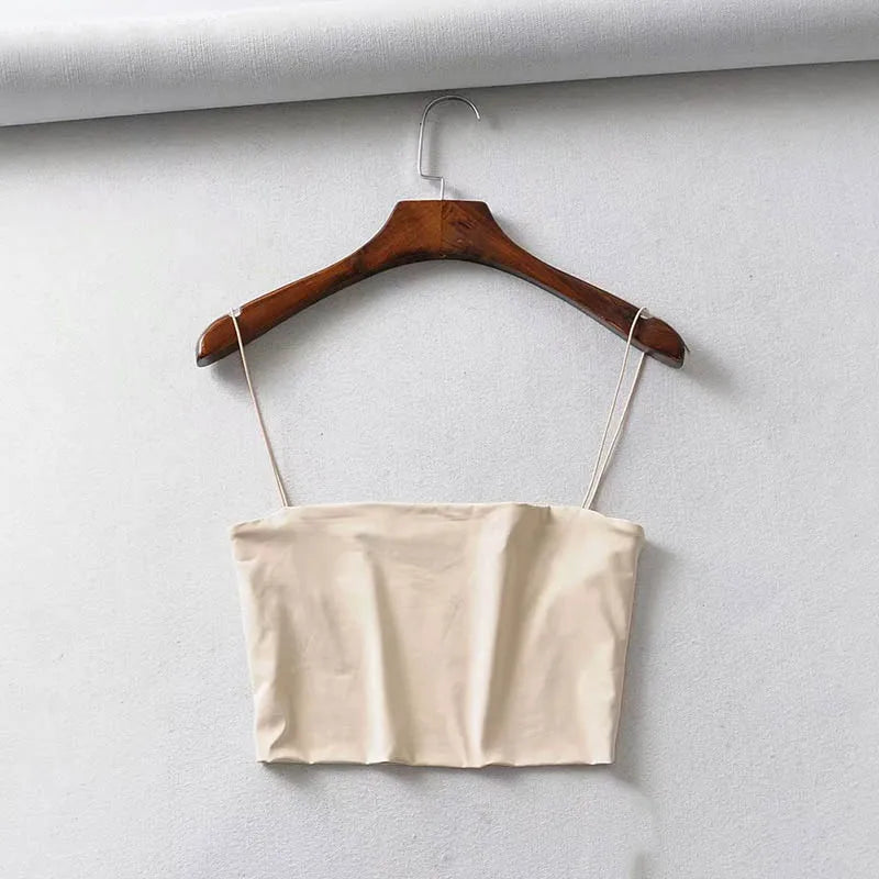 2022 Sommer Damen Crop Top Sexy elastisch Baumwolle Camis ärmellos Kurzes Tank Top Bar