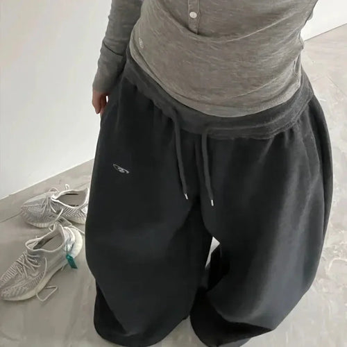 American Retro Hip-Hop Oversized Casual Sweatpants