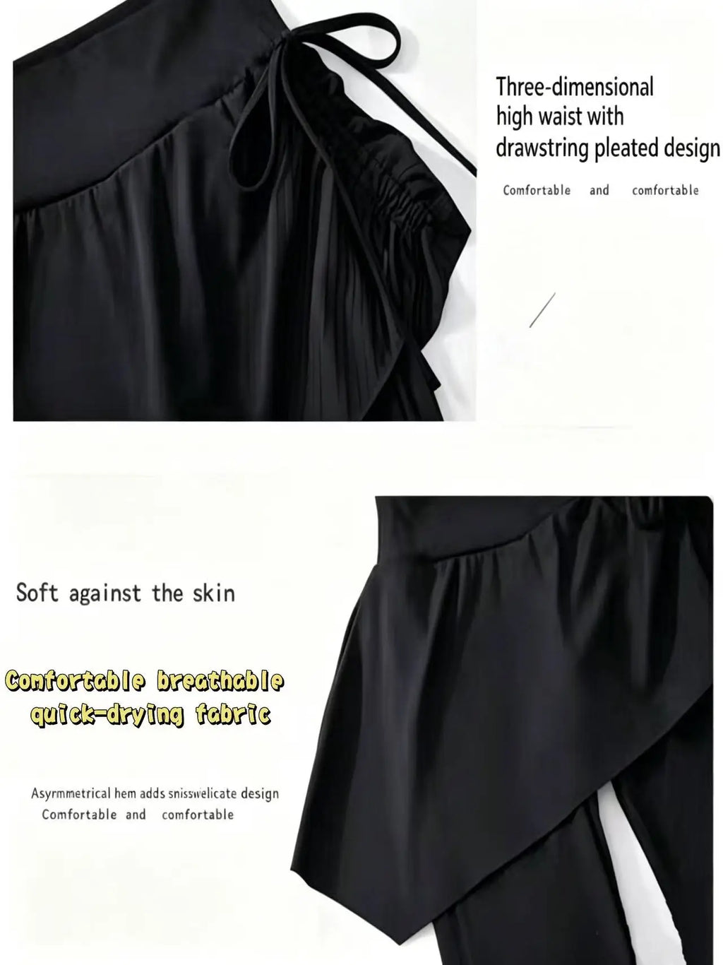 New pleated lace-up ladies yoga pants