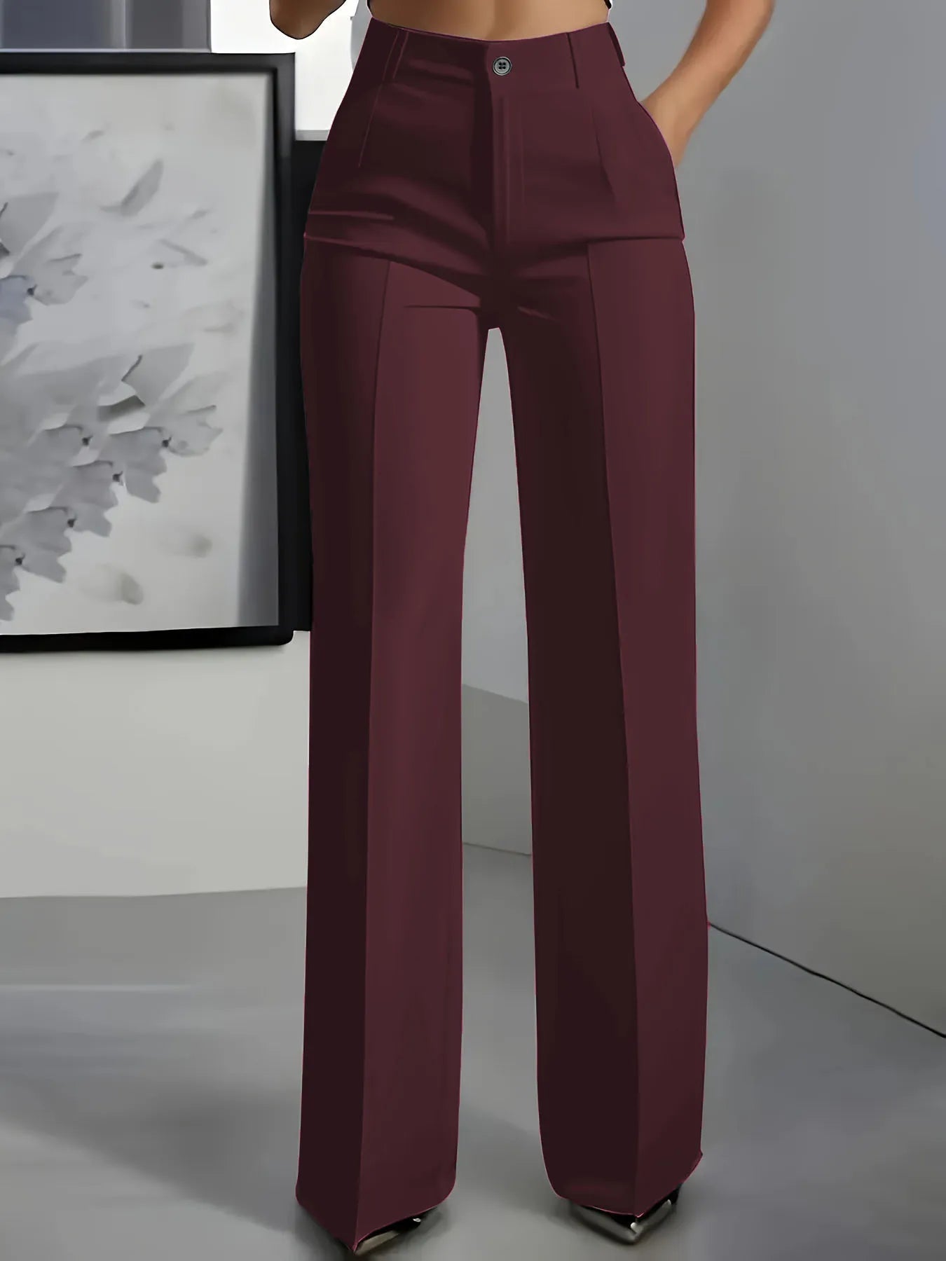 Women's high-waisted suit pants