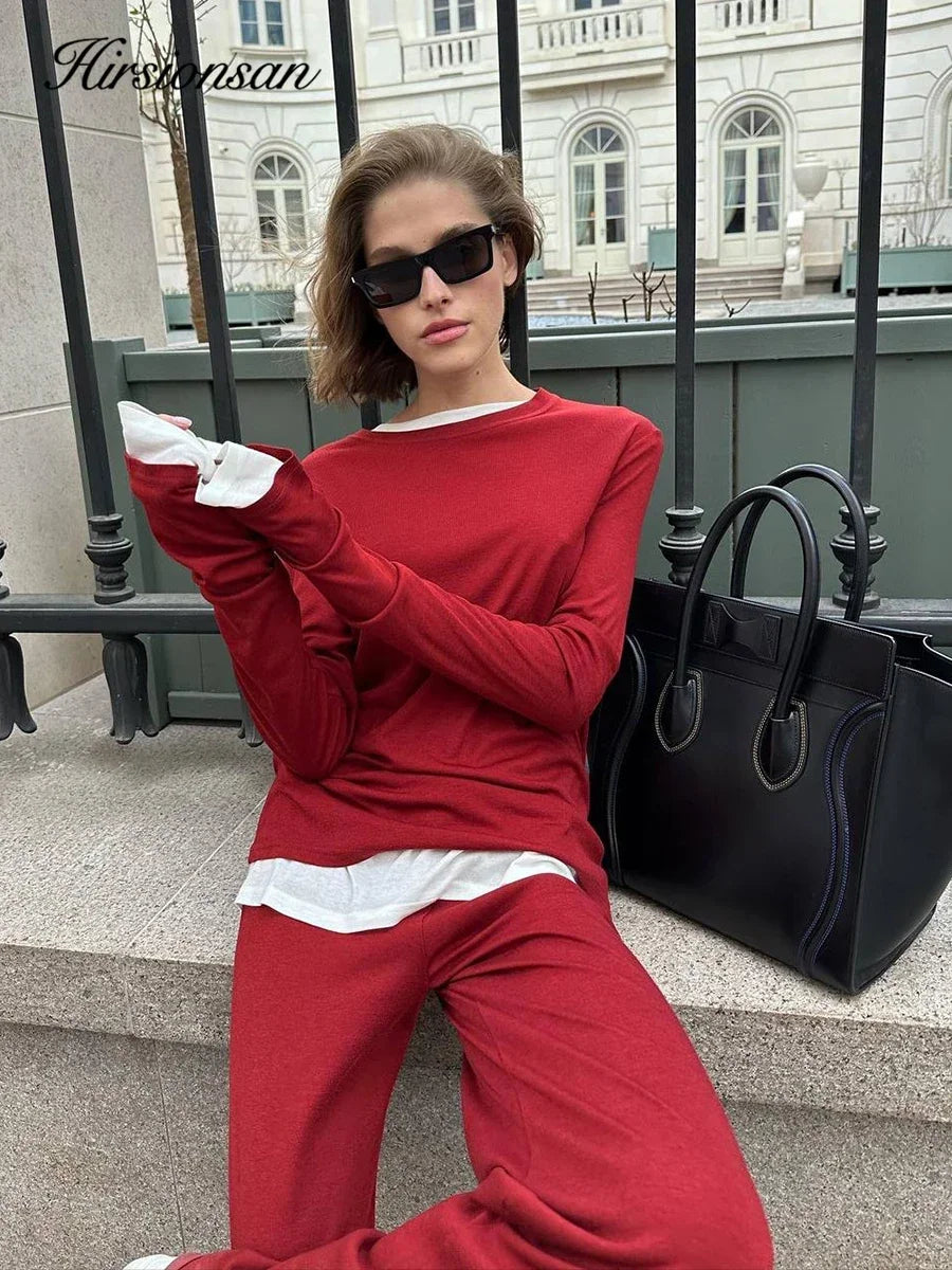 Hirsionsan Modal Soft Loose Sets Dress Women  Tracksuit